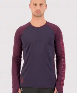 Mons Royale Temple Merino Air-Con LS - Wine 9 Iron MEN