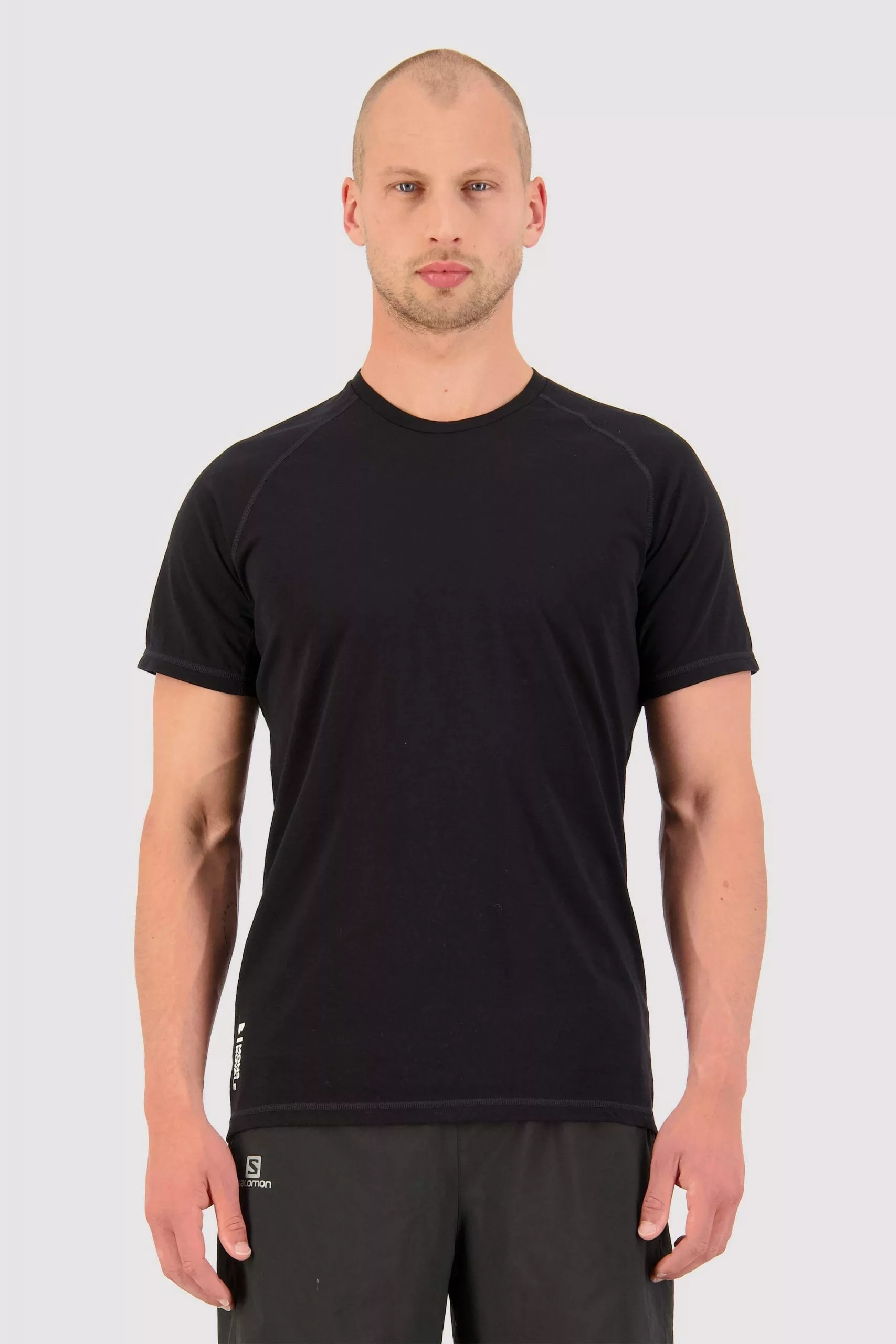 Mons Royale MEN Temple Merino Air-Con T-Shirt - Black 1 Mons Royale MEN Temple Merino Air-Con T-Shirt - Black