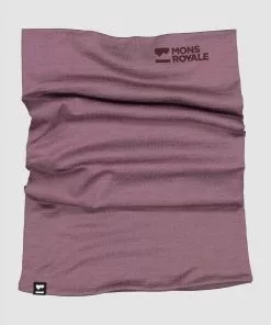 Mons Royale Double Up 100% Merino Neckwarmer - Mauve ACCESSORIES