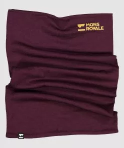 Mons Royale ACCESSORIES Double Up 100% Merino Neckwarmer - Wine
