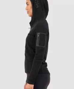 Mons Royale WOMEN Ascend Full Zip Hood - Black