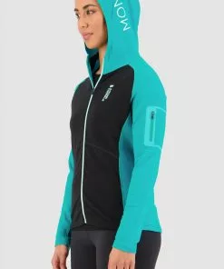 Mons Royale Ascend Full Zip Hood - Marina Black