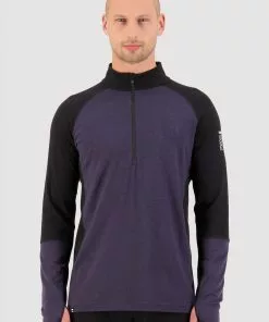 Mons Royale MEN Olympus Half Zip - Black 9 Iron