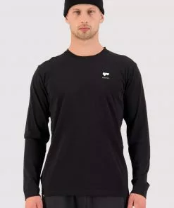 Mons Royale Icon Merino Air-Con LS - Black