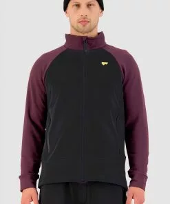 Mons Royale Nevis Merino Fleece Jacket - Wine Black