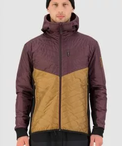 Mons Royale Arete Merino Insulation Hood - Toffee Wine MEN