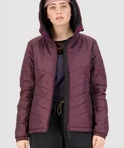 Mons Royale Nordkette Merino Insulation Hood - Wine WOMEN