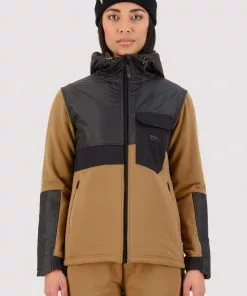 Mons Royale Decade Merino Fleece Hoody - Toffee WOMEN