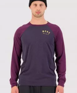 Mons Royale Icon Merino Air-Con Raglan - Wine 9 Iron MEN