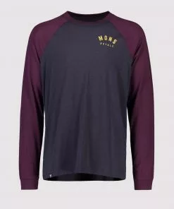 Mons Royale Icon Merino Air-Con Raglan - Wine 9 Iron MEN