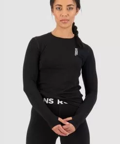 Mons Royale Cascade Merino Flex LS - Black