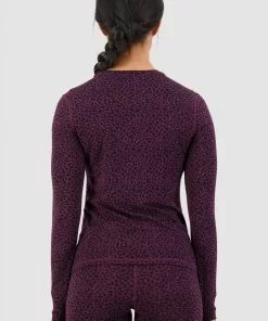 Mons Royale Cascade Merino Flex LS - Winter Leopard