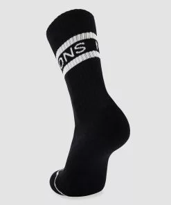 Mons Royale MEN Unisex Signature Merino Crew Sock - Black White