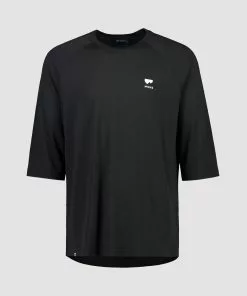 Mons Royale Tarn Merino Shift Raglan 3/4 - Black MEN