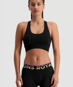 Mons Royale Stratos Merino Shift Sports Bra - Black
